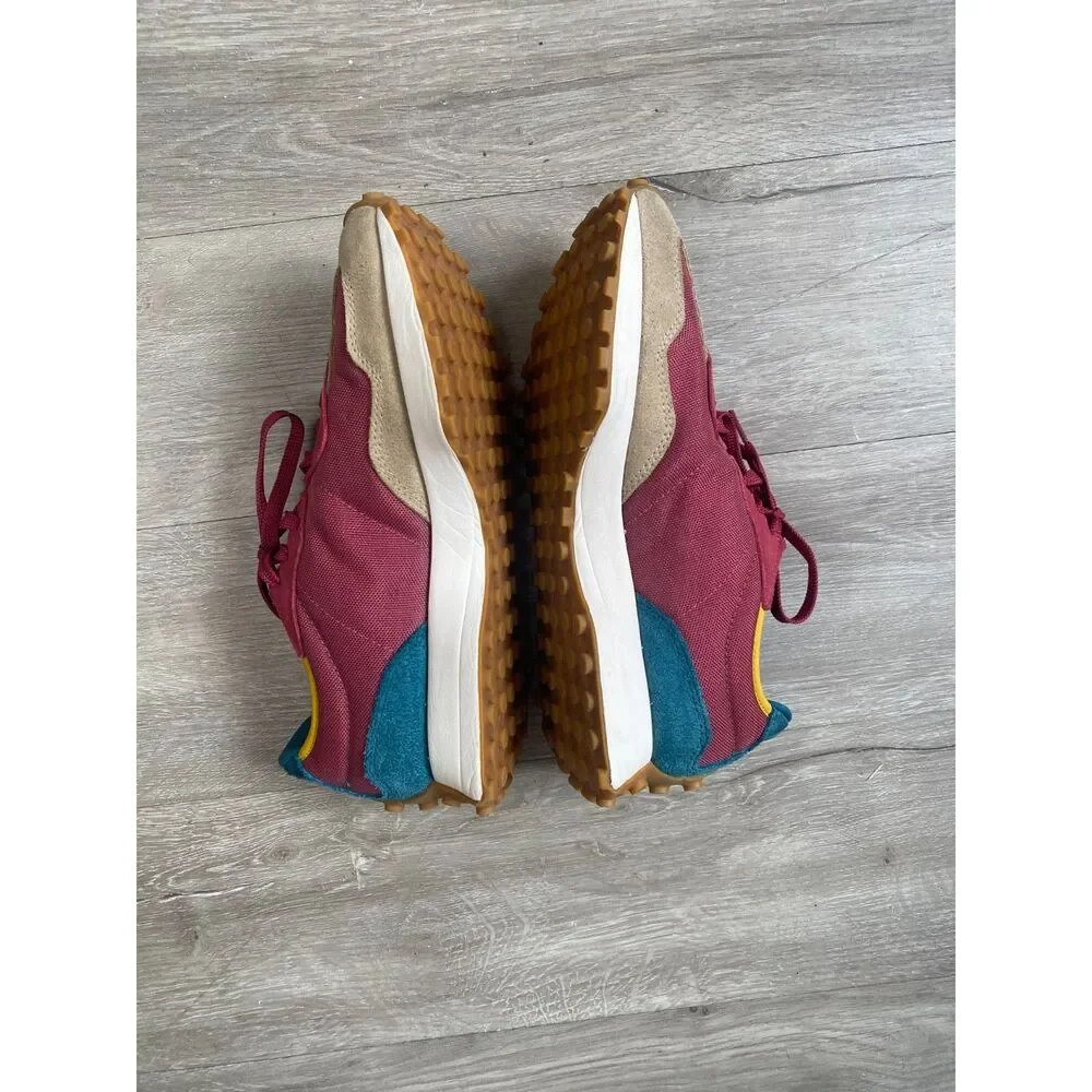 New Balance 327 Bordeaux Teal MS327WT1 Men's Size 9 Suede Sneakers